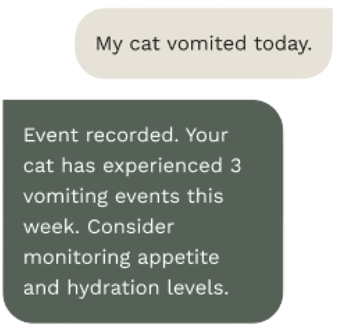 Example of a health observation recorded in Catable